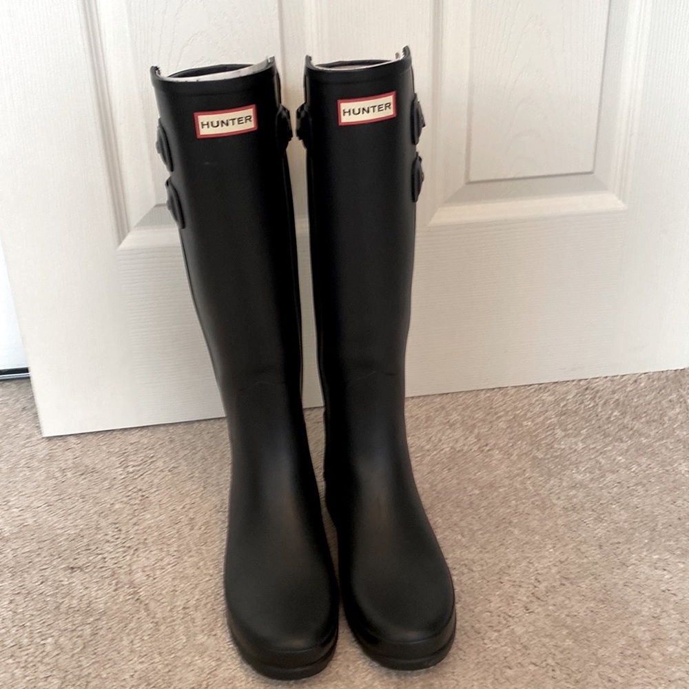 Hunter Refined Webbing Backstrap Knee High Boot